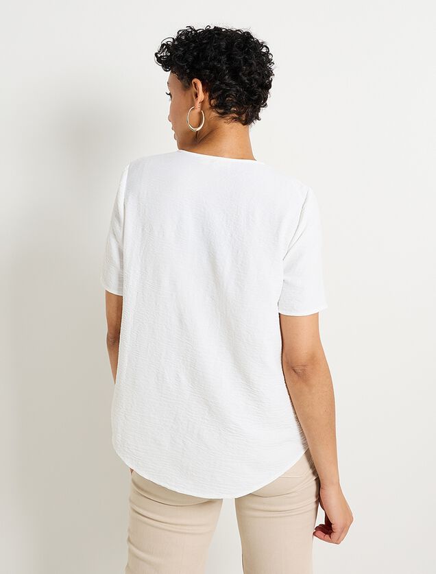 Blouse col V femme