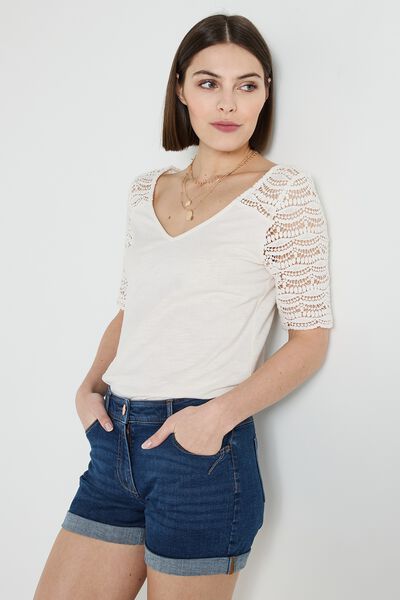 T-shirt col V femme