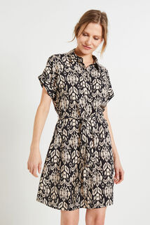 Robe chemise imprimée femme