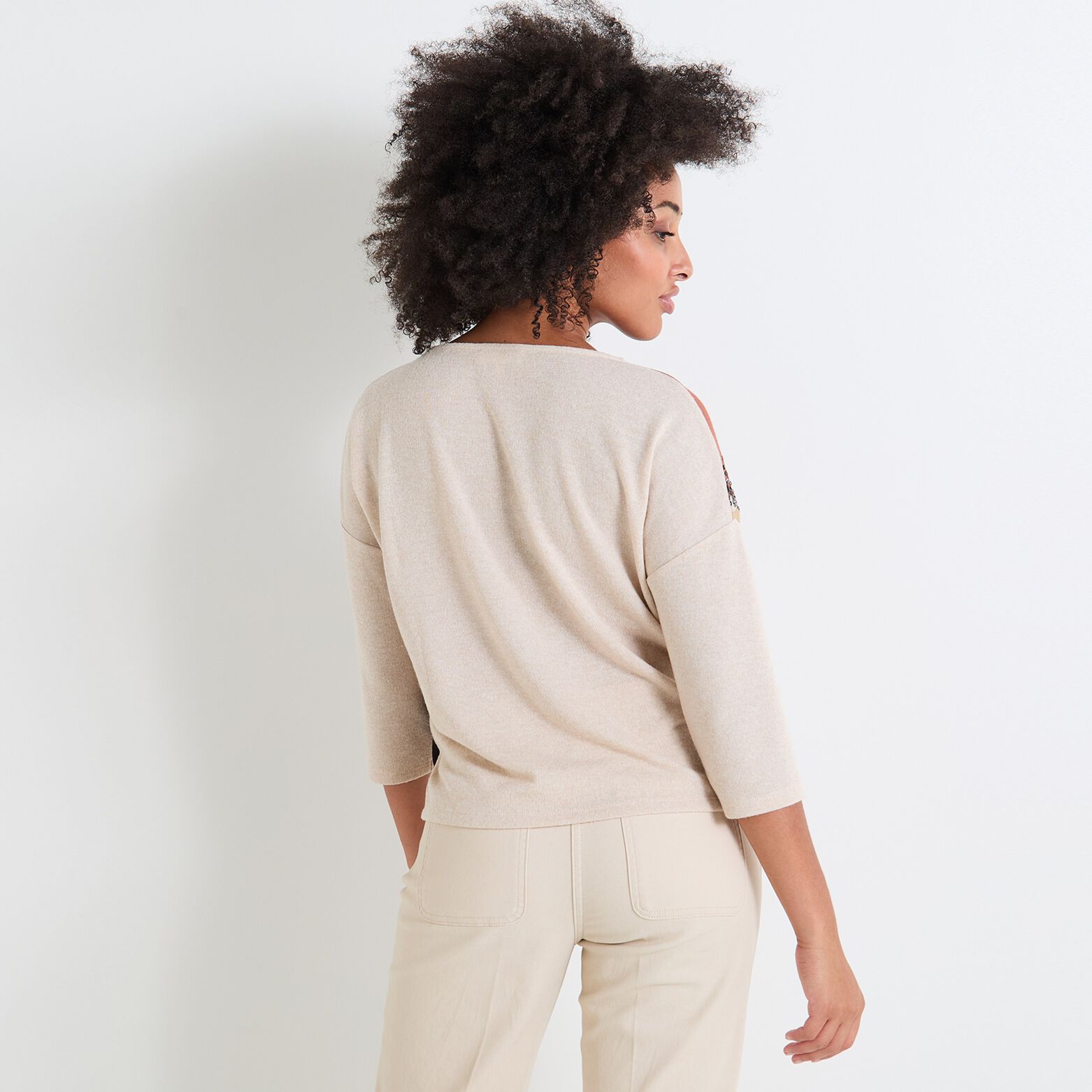 T-shirt col V femme