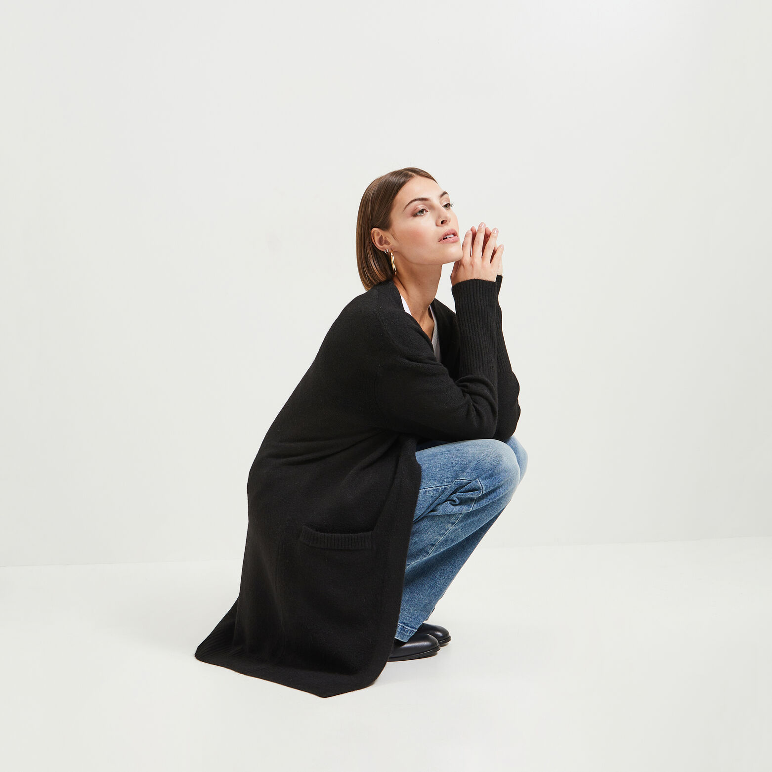Gilet long femme