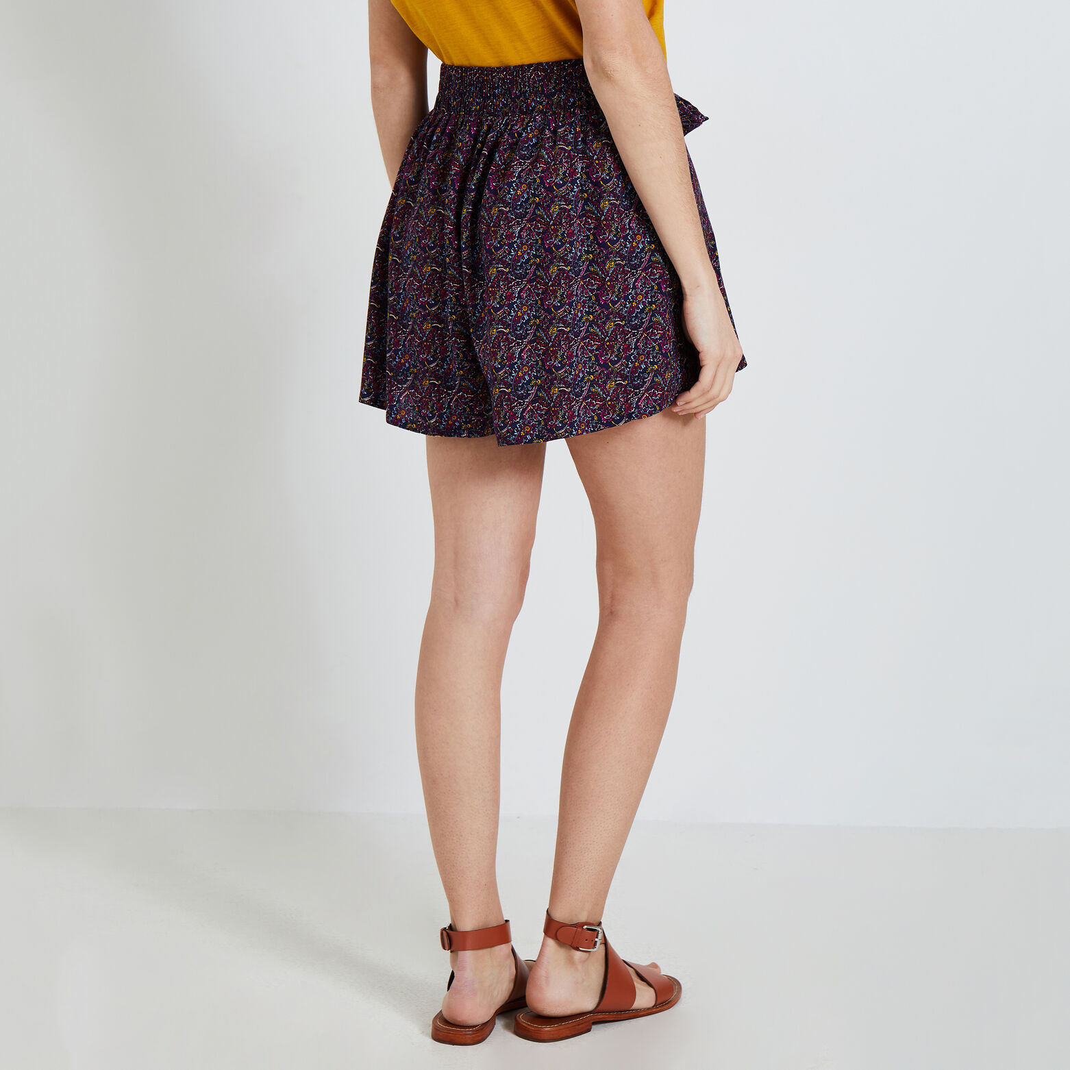 Short imprimé femme