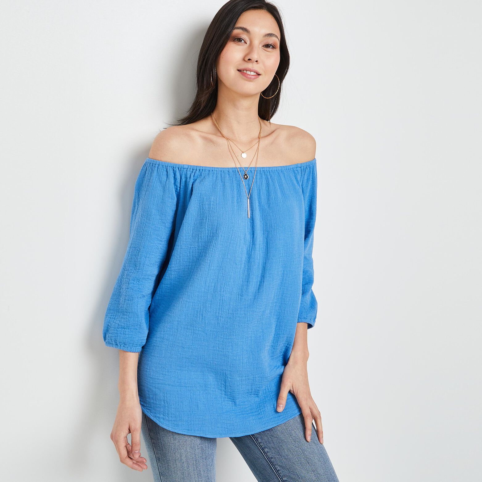 Blouse bardot femme