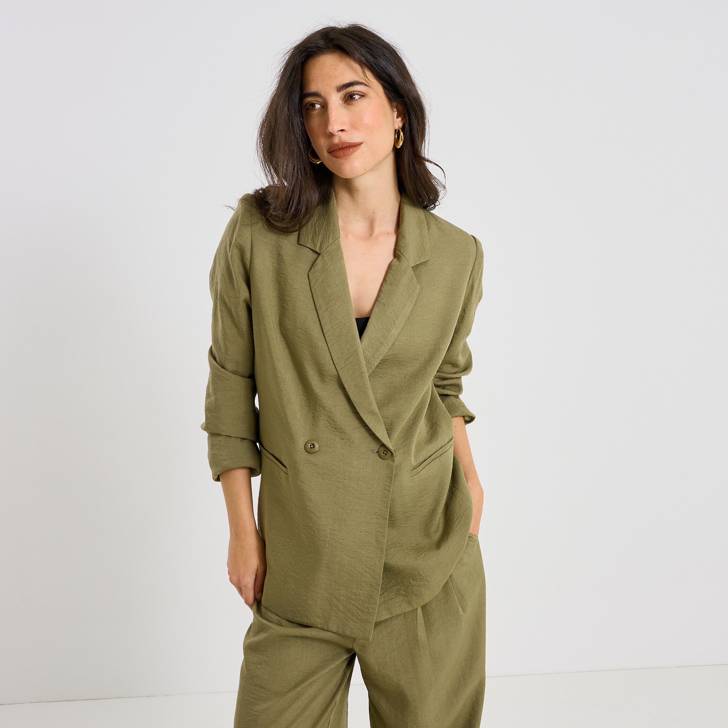 Blazer oversize double boutonnage femme