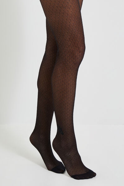 Collant semi opaque fantaisie femme