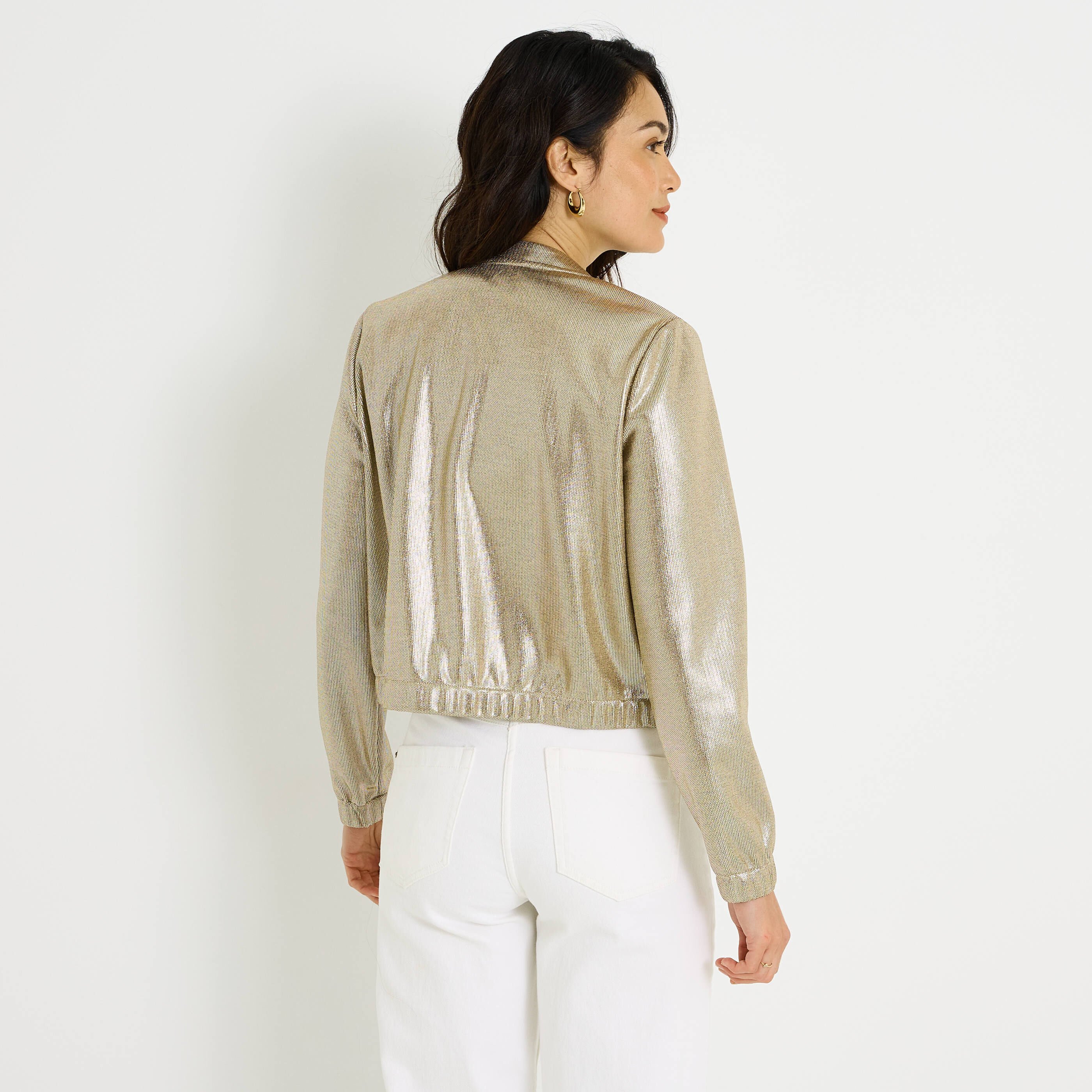 Veste en maille iris&eacute;e femme