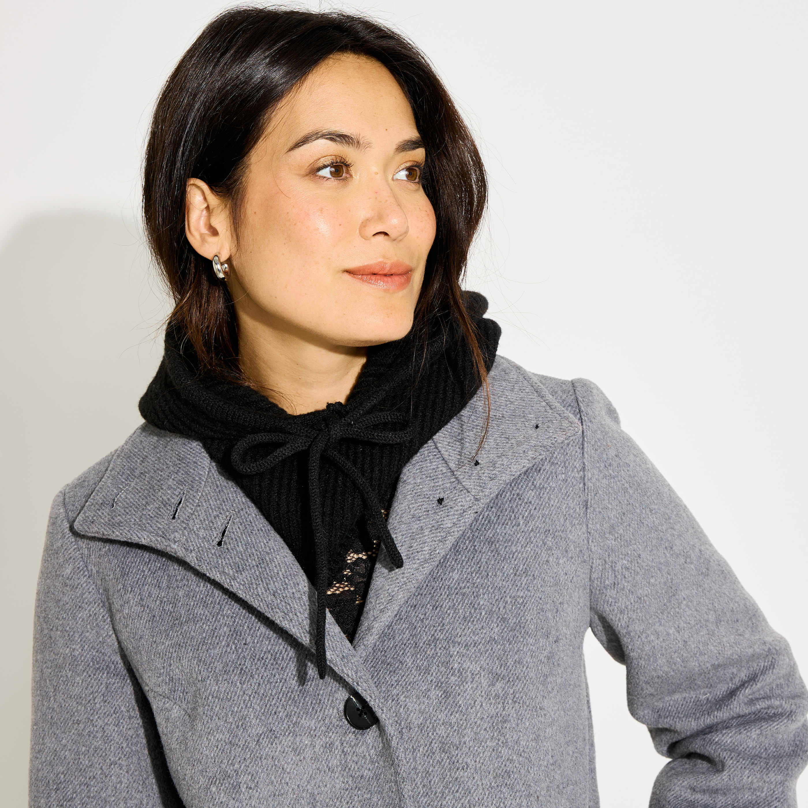 Cagoule ajust&eacute;e en maille femme