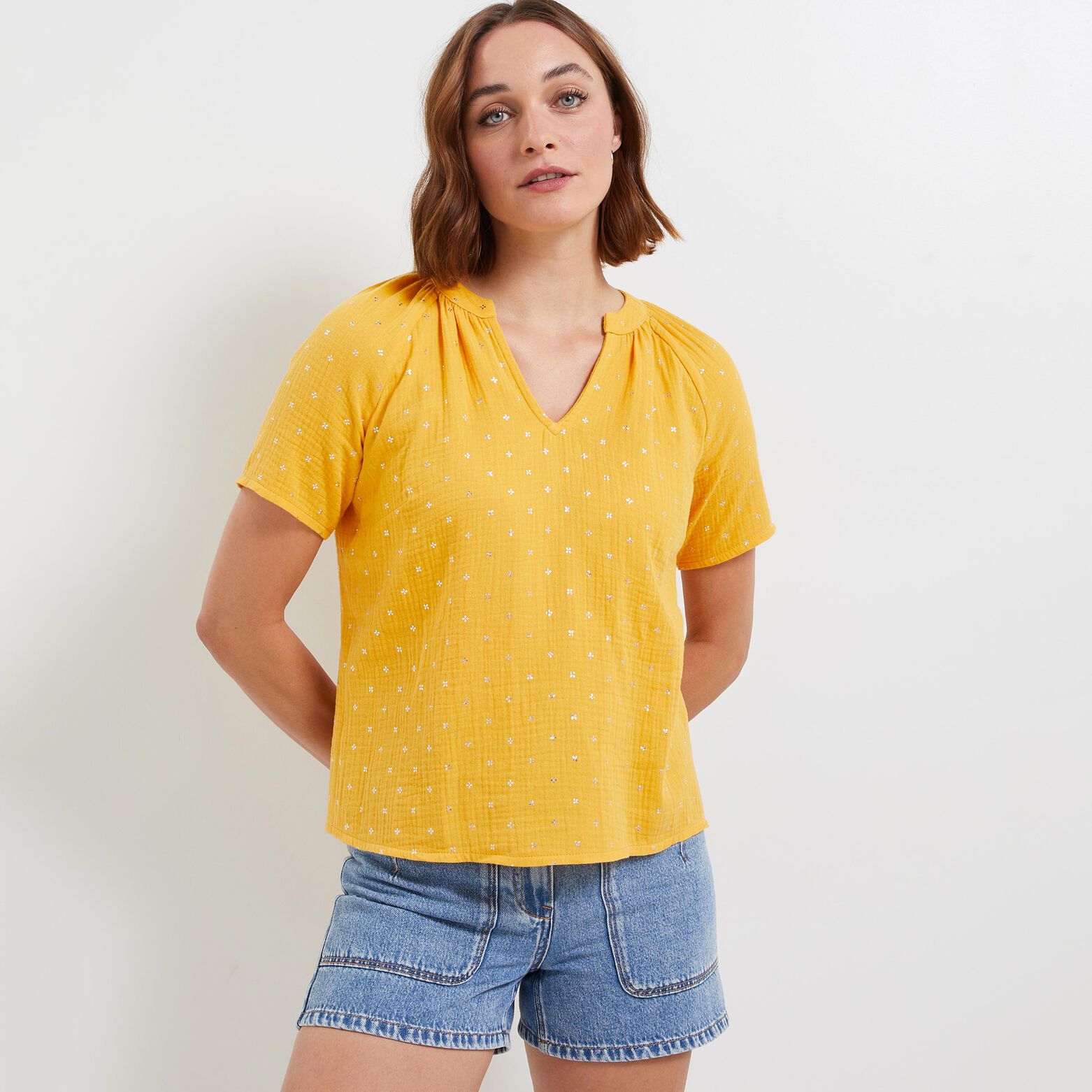 Blouse en gaze de coton 