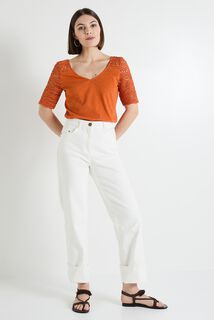 T-shirt col V femme