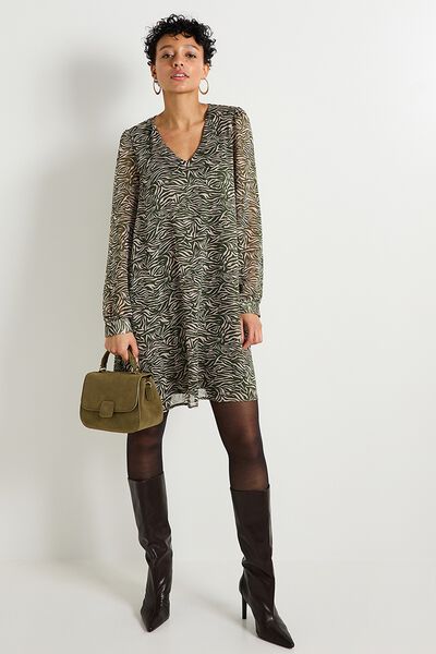 Robe voile imprimée femme