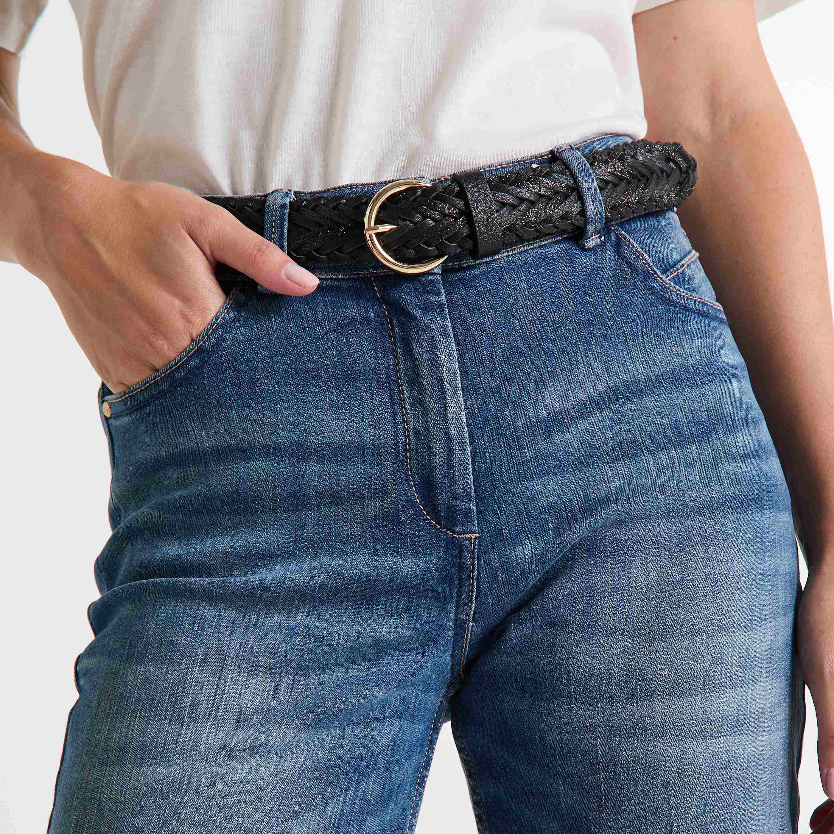 Ceinture tress&eacute;e femme