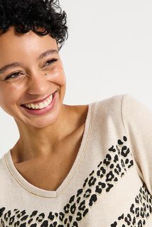 Pull col V femme
