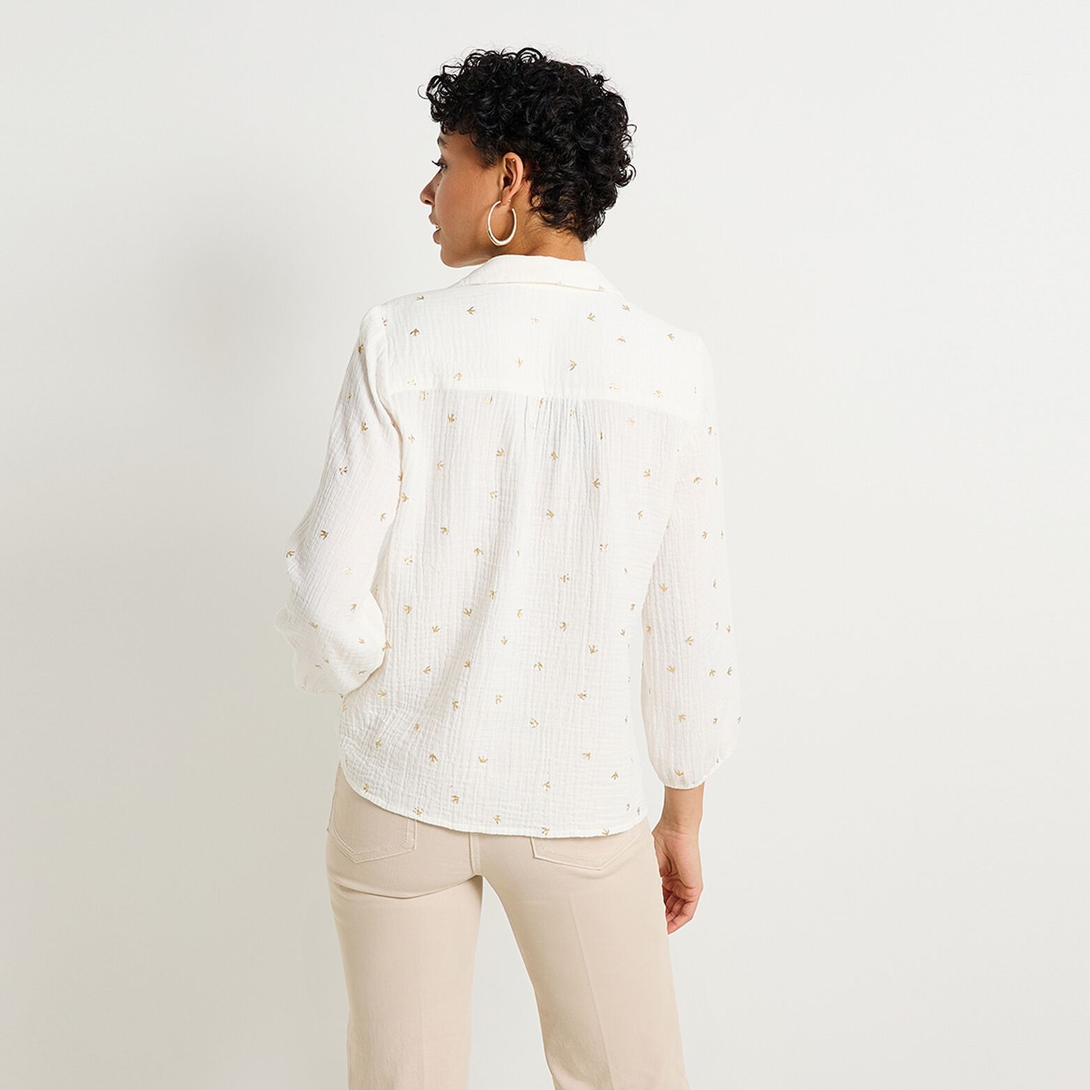 Blouse en gaze de coton femme