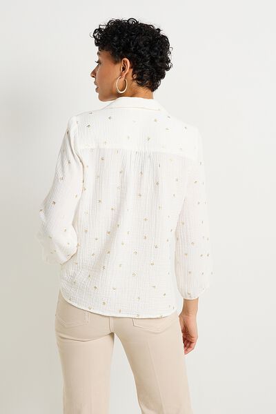 Blouse en gaze de coton femme