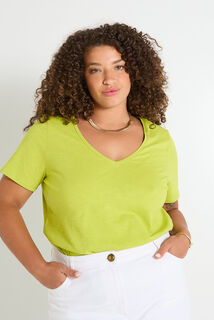 T-shirt col V femme