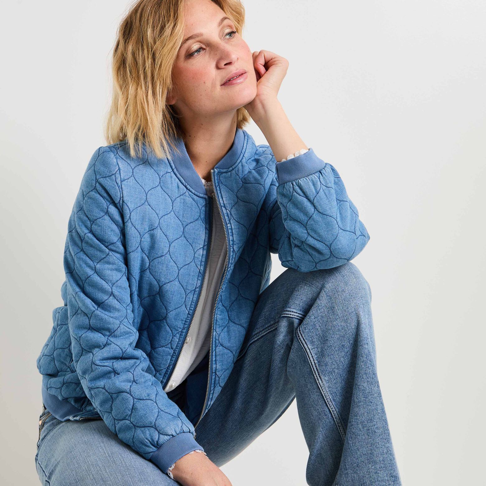 Bomber matelassé femme