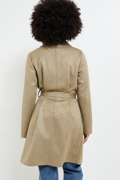 Manteau pardessus suedine femme