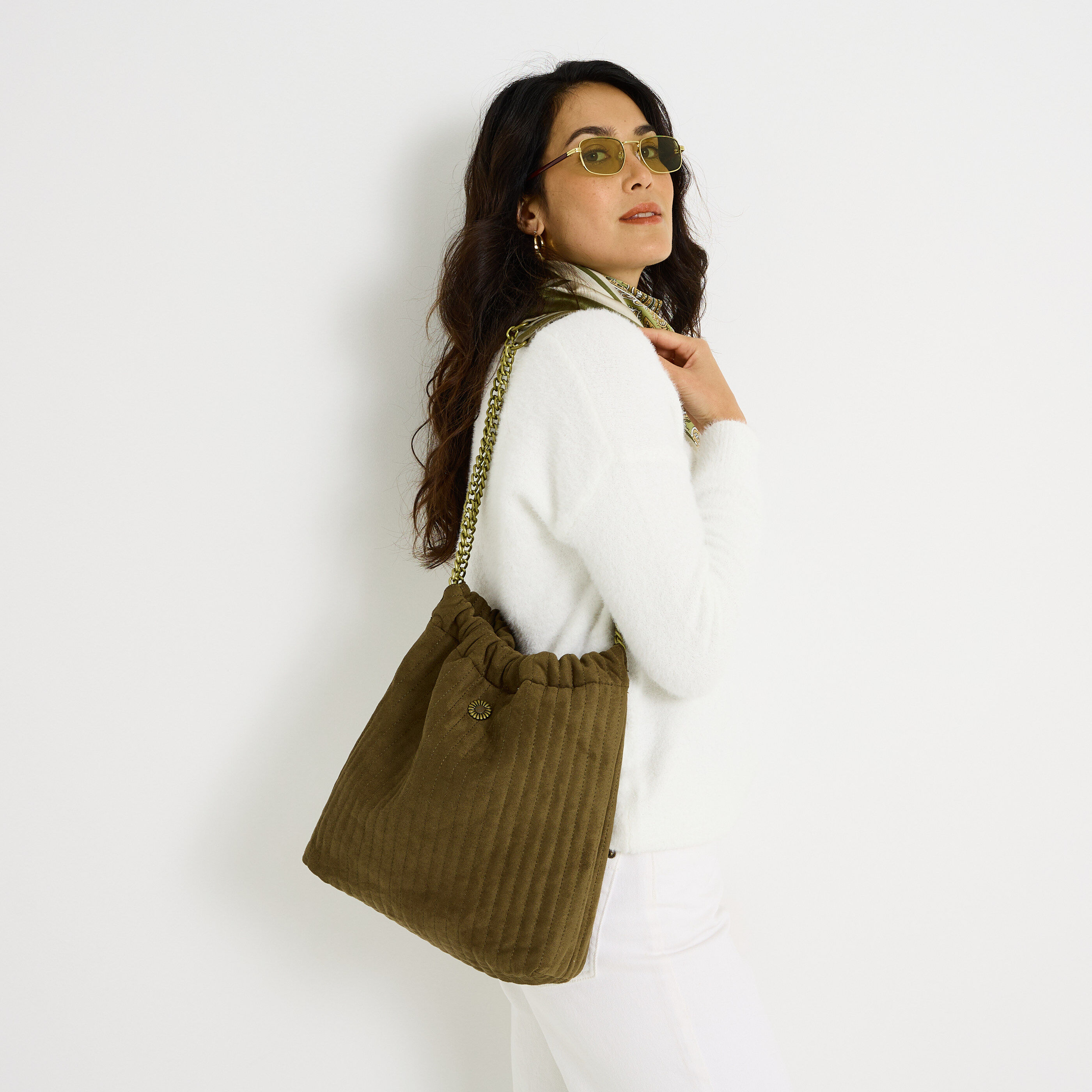 Grand sac matelass&eacute; femme