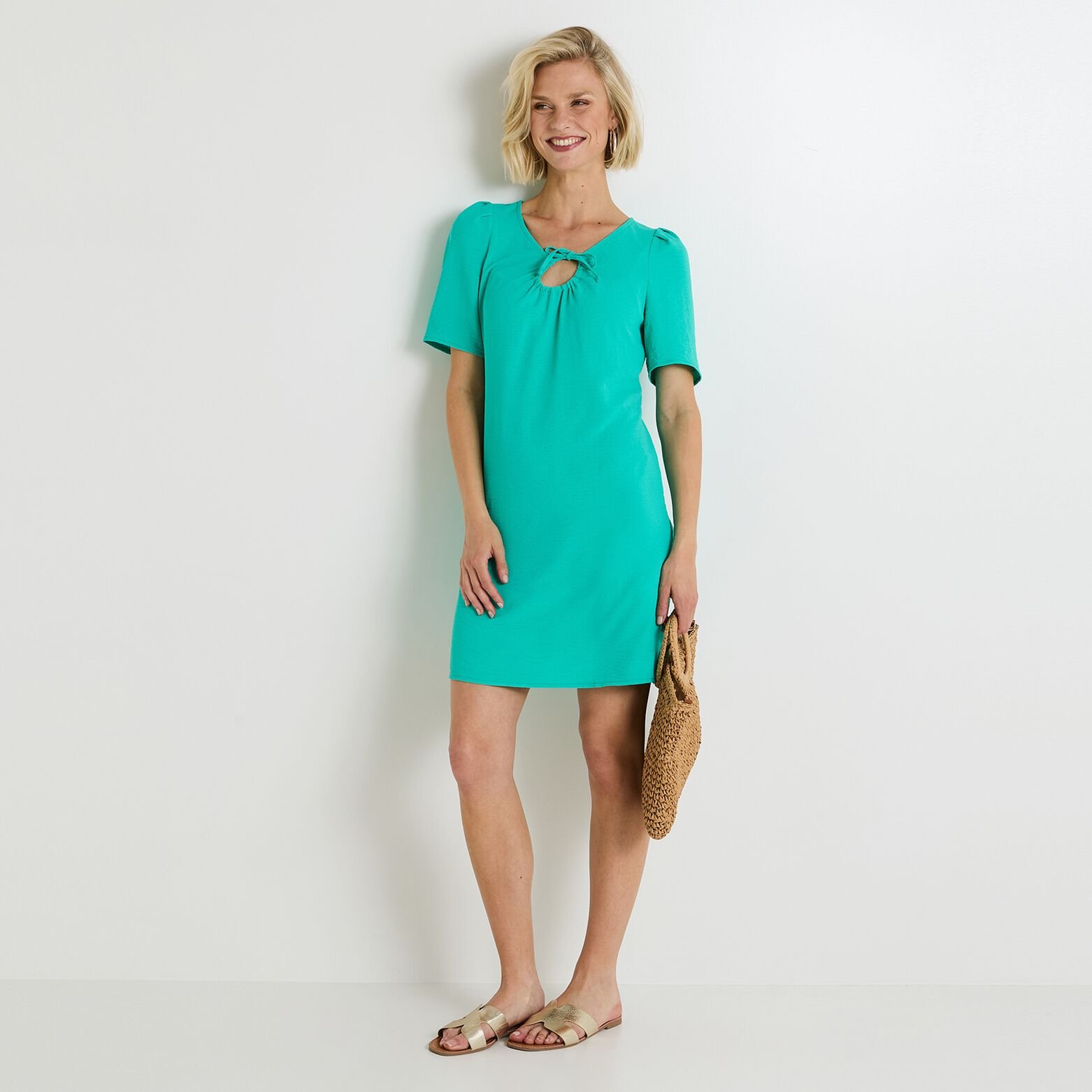 Robe unie femme TURQUOISE Graindemalice - Main Image