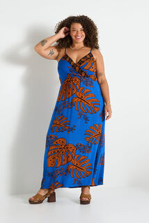 Robe longue imprimée femme