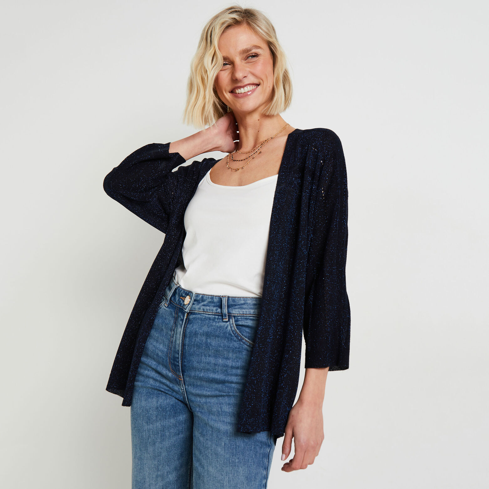 Gilet ajouré femme