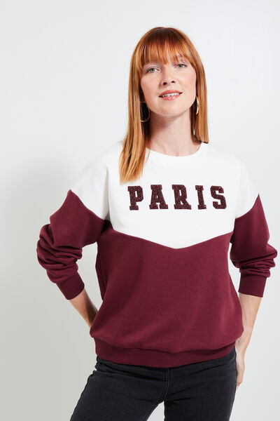 Sweat bi-color femme