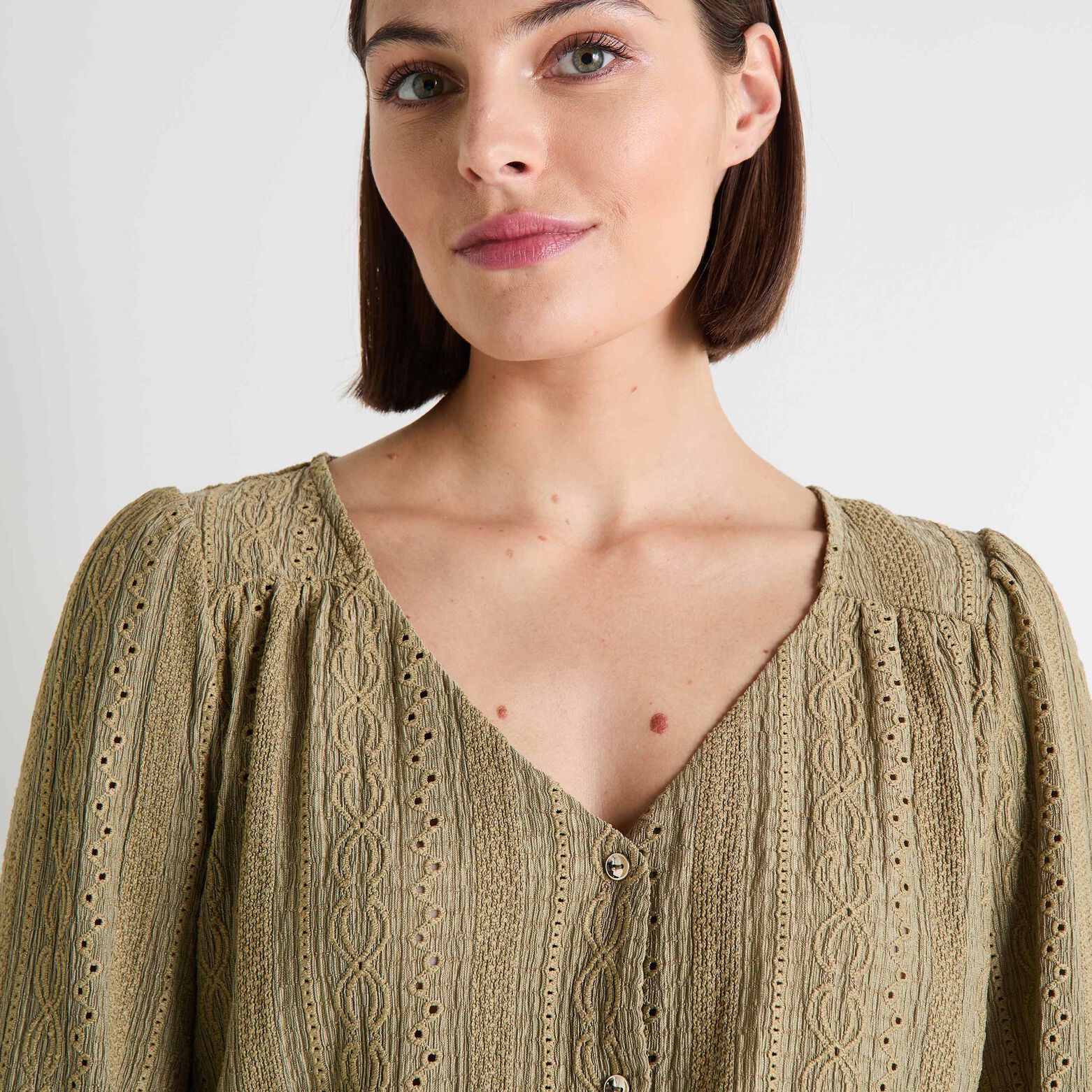 T-shirt col V femme