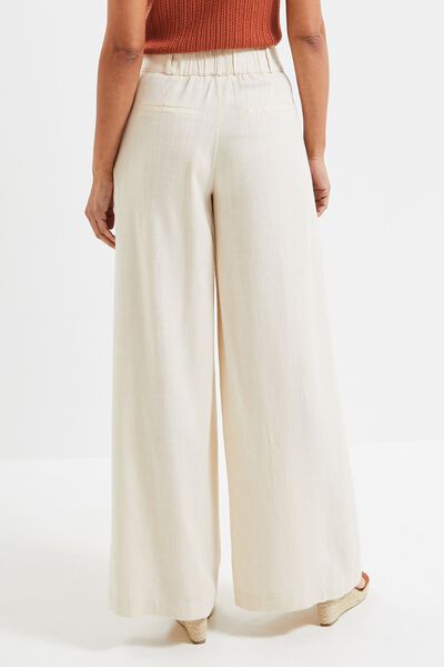 Pantalon lin mélangé femme