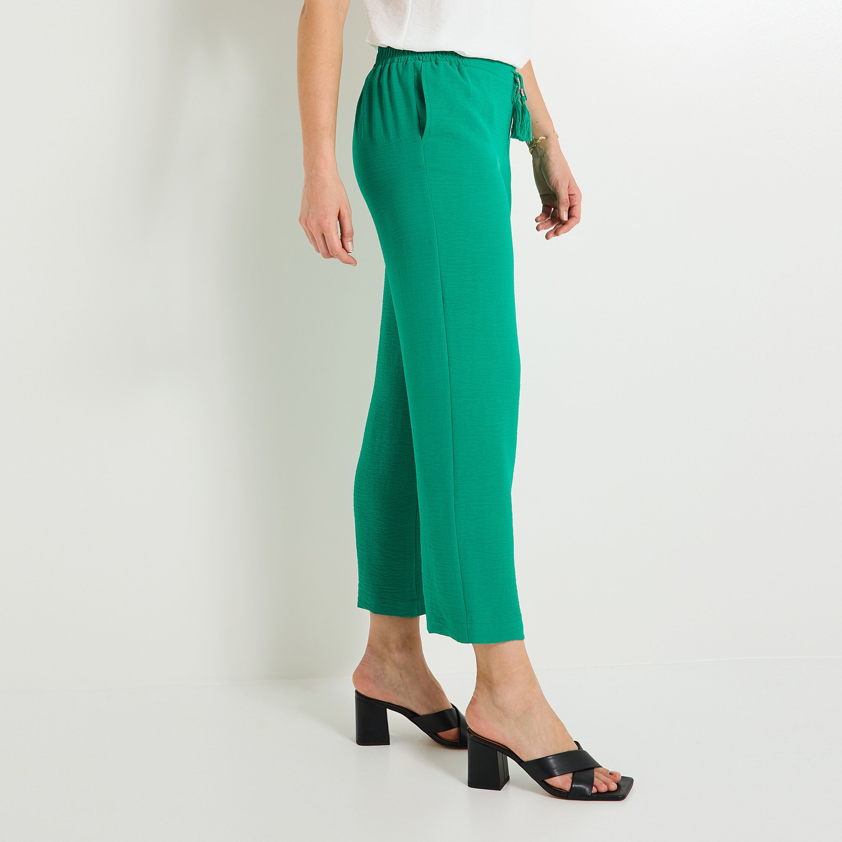 Pantalon large fluide femme