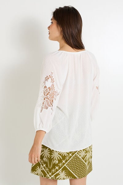 Blouse col V femme