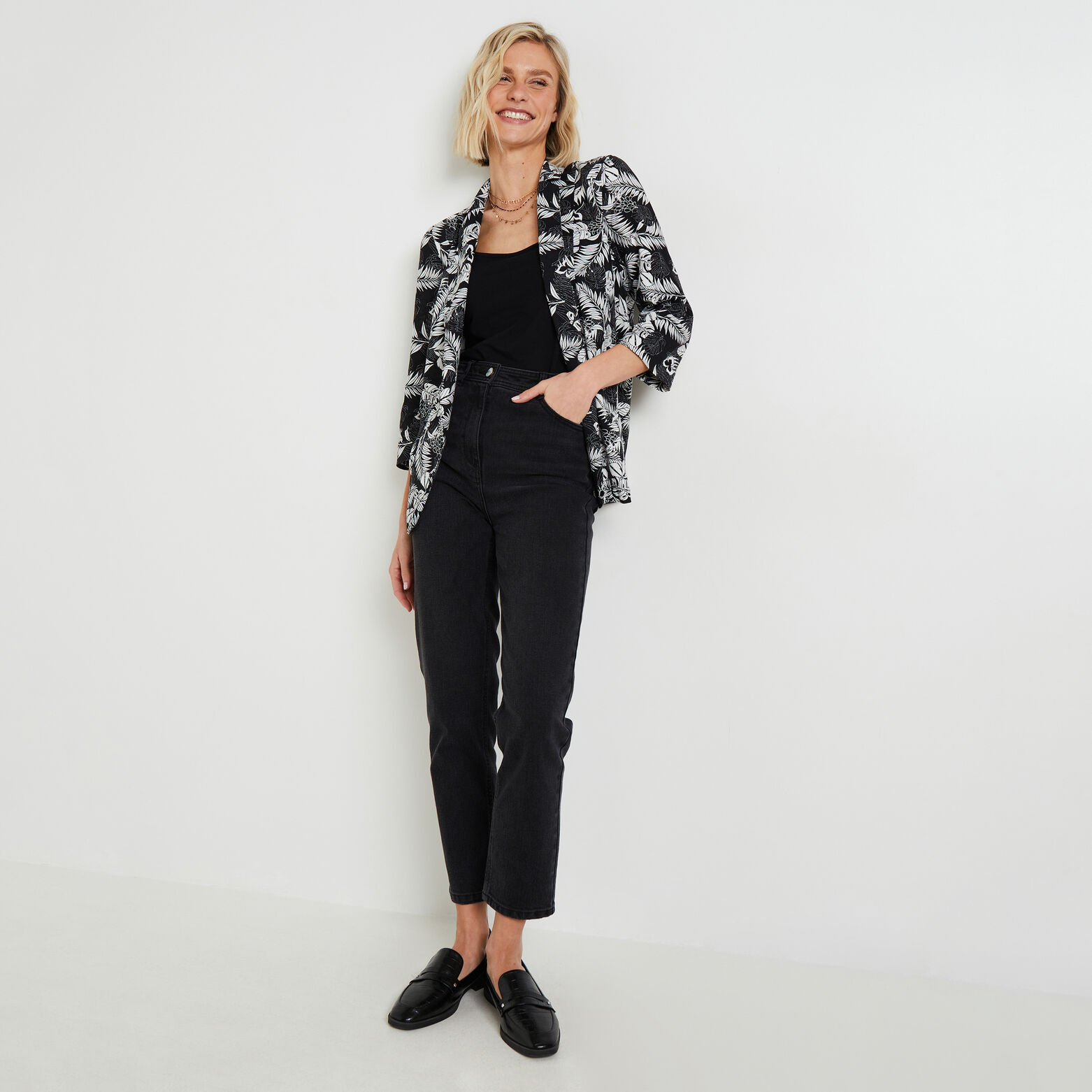Veste blazer imprimé femme