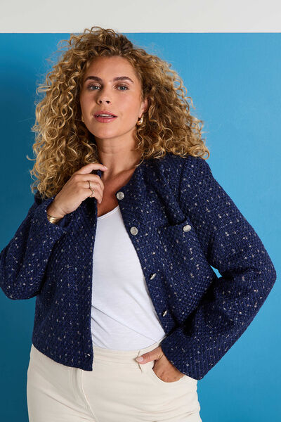 Veste courte en tweed femme