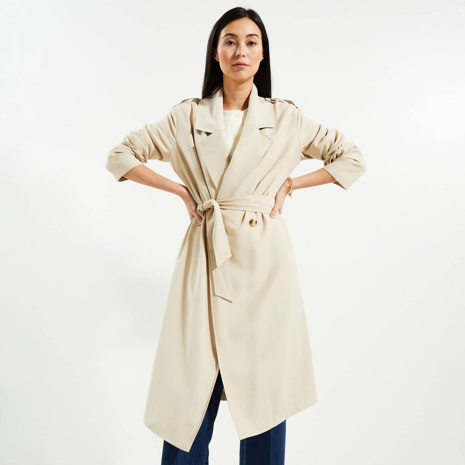 Trench fluide femme