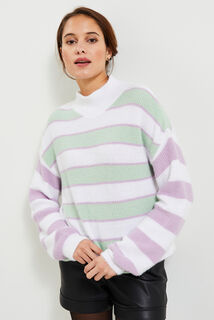 Pull col montant femme