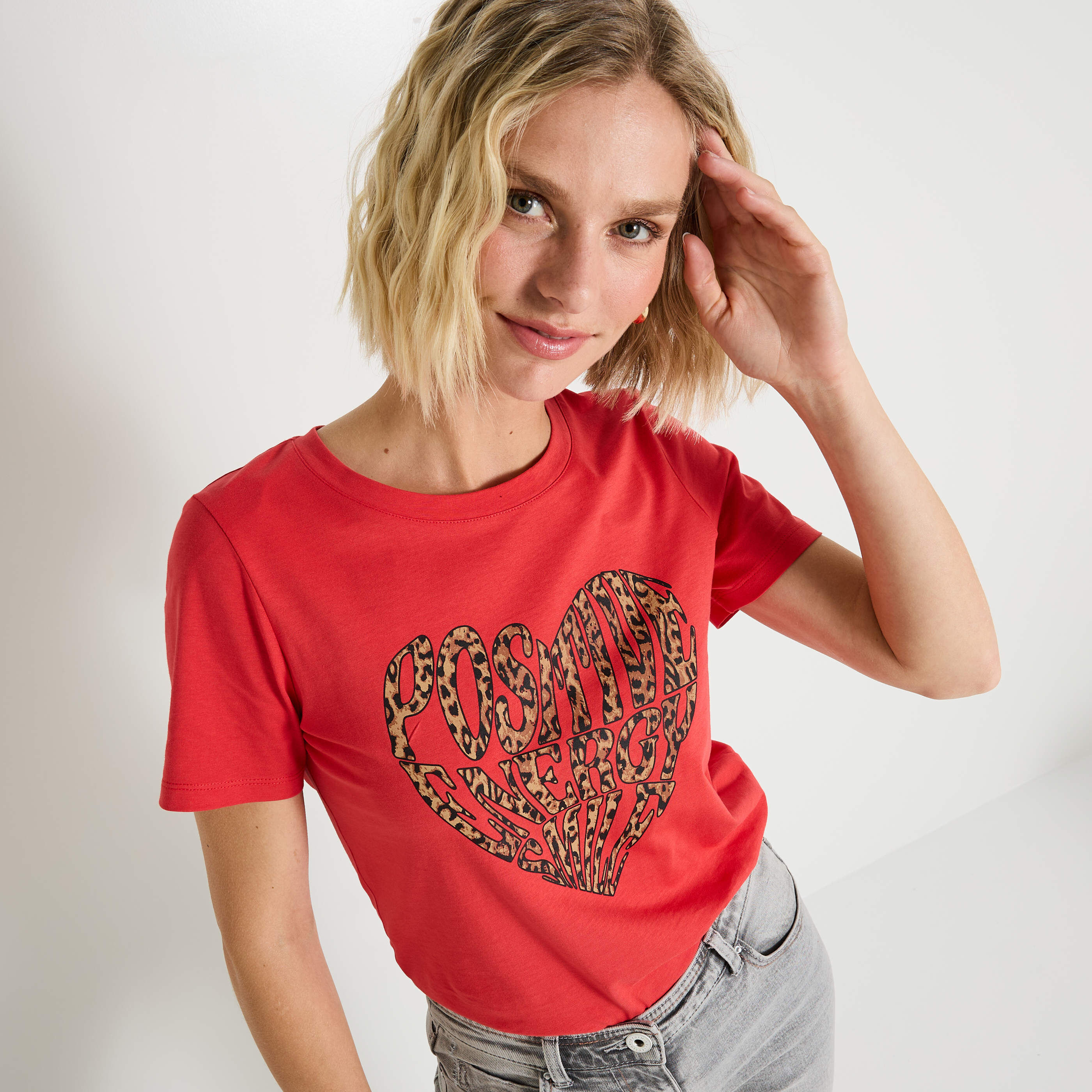 T-shirt col rond femme