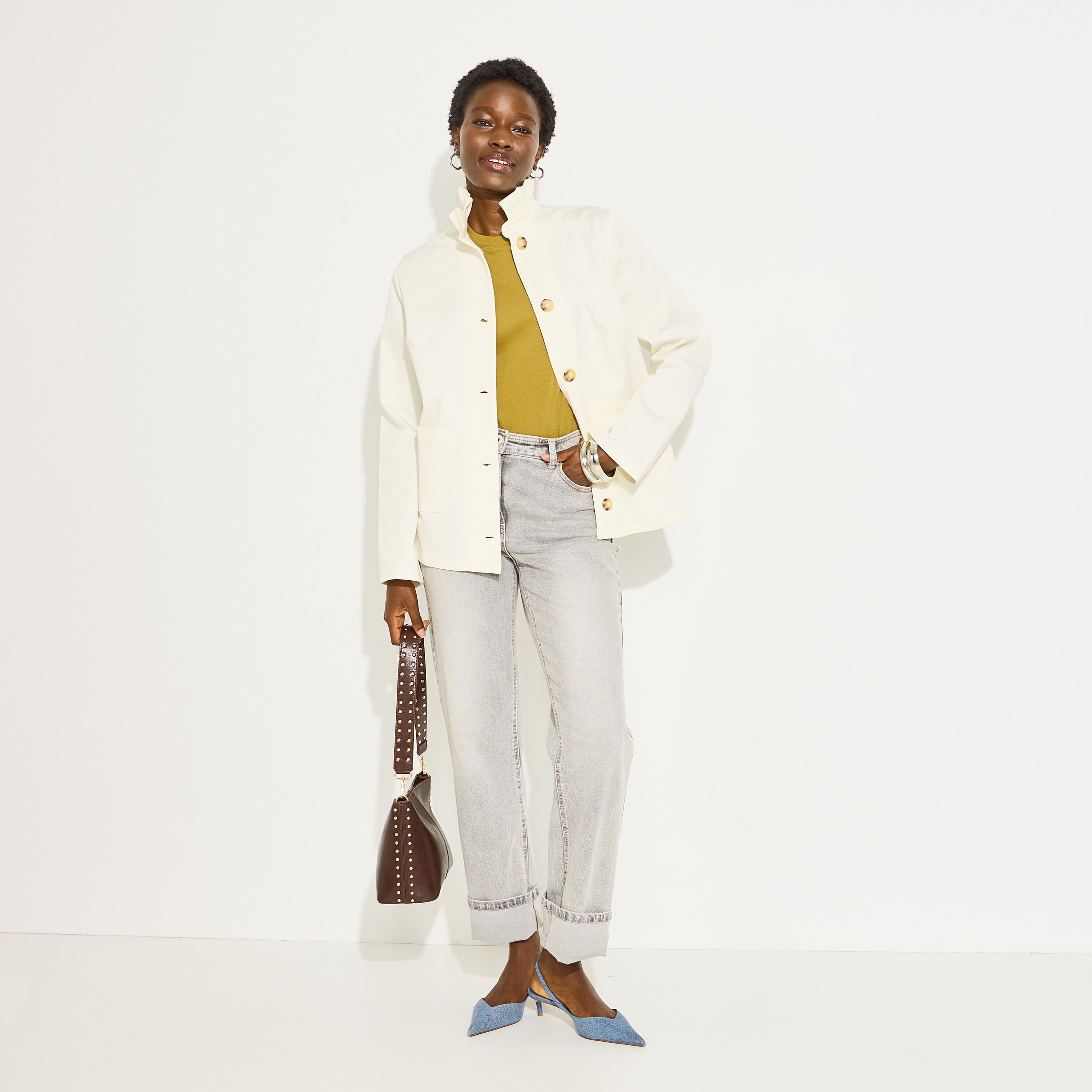 Veste col montant femme