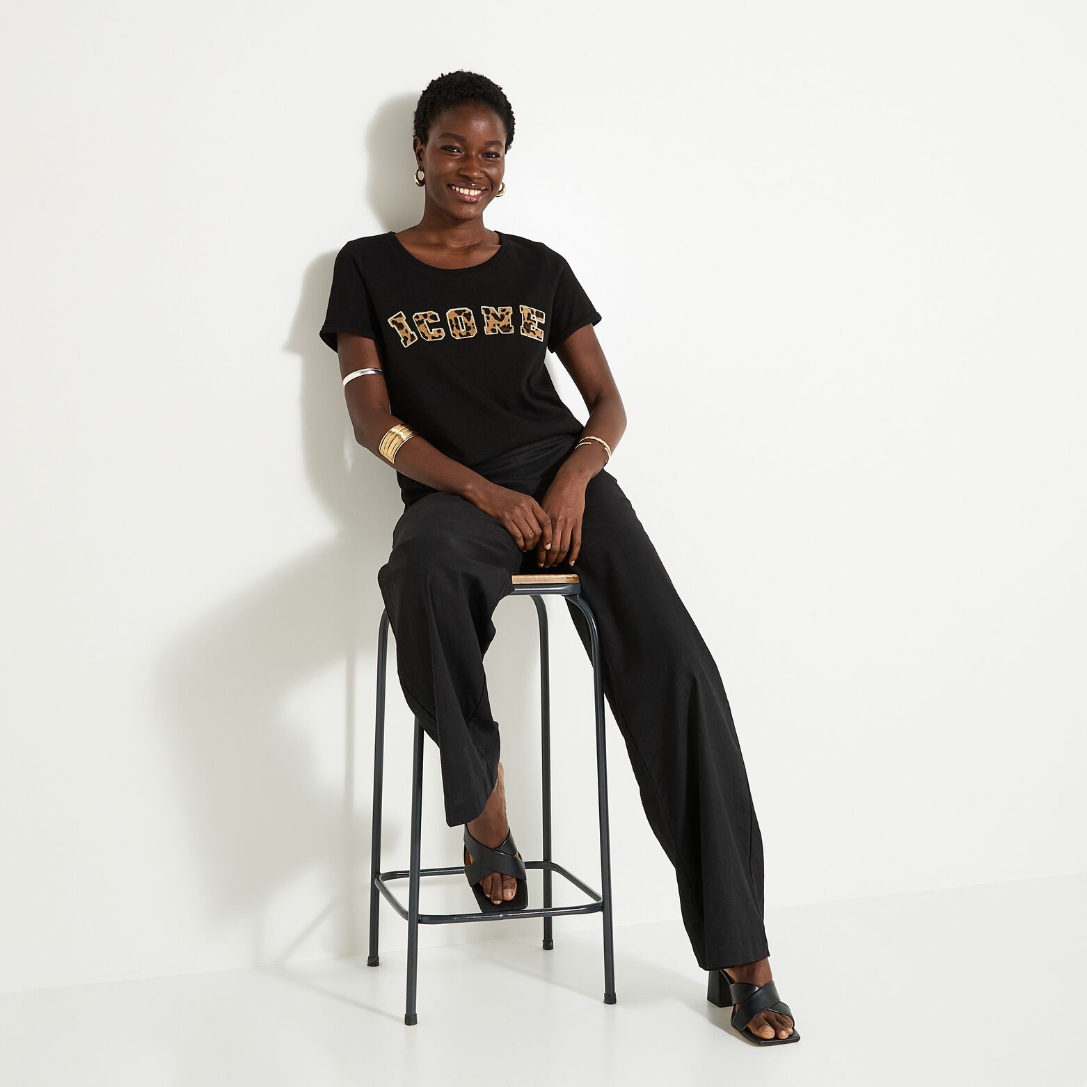 T-shirt col rond femme