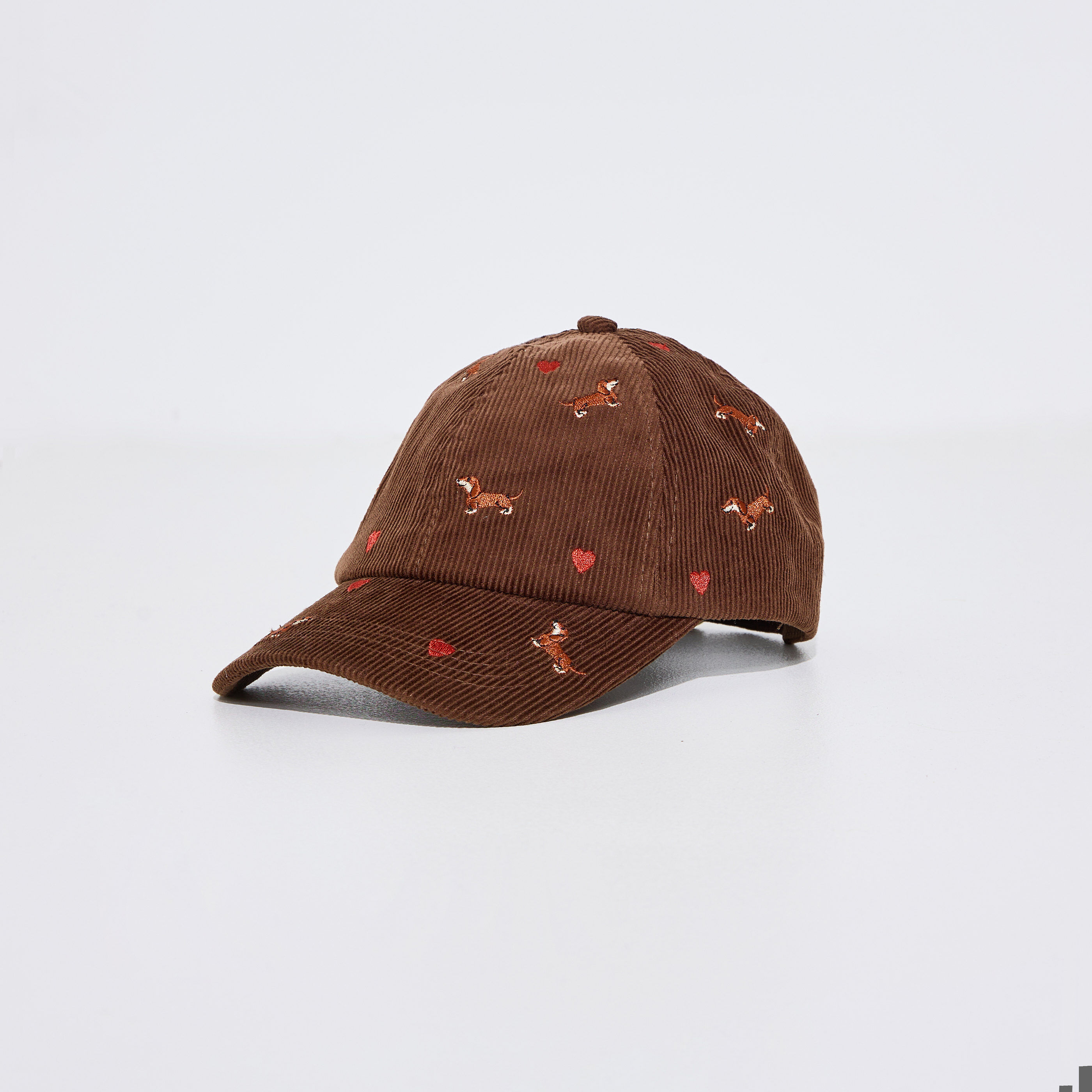 Casquette en velours brod&eacute;e femme