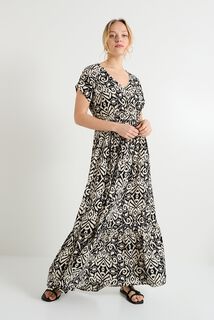 Robe longue imprimée femme
