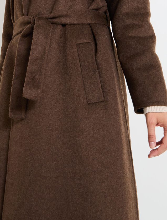 Manteau long à nouer femme