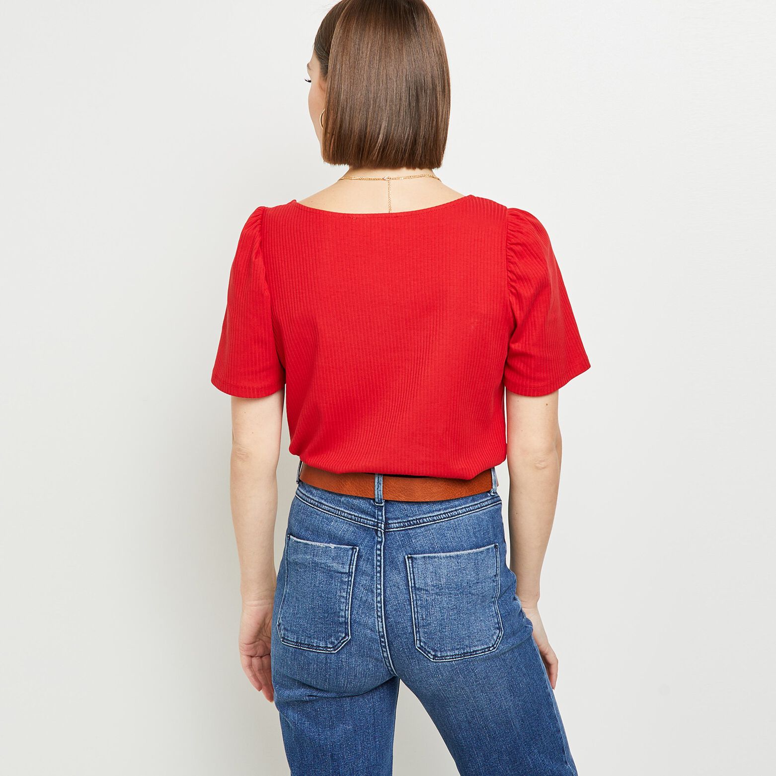 Tshirt côtelé femme