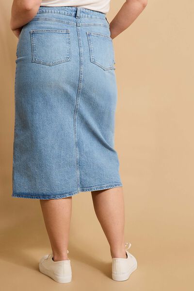 Jupe longue en denim femme