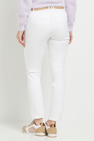 Pantalon chino avec ceinture femme
