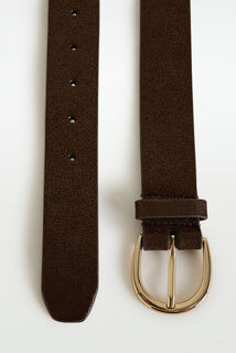 Ceinture en croûte de cuir irisée femme