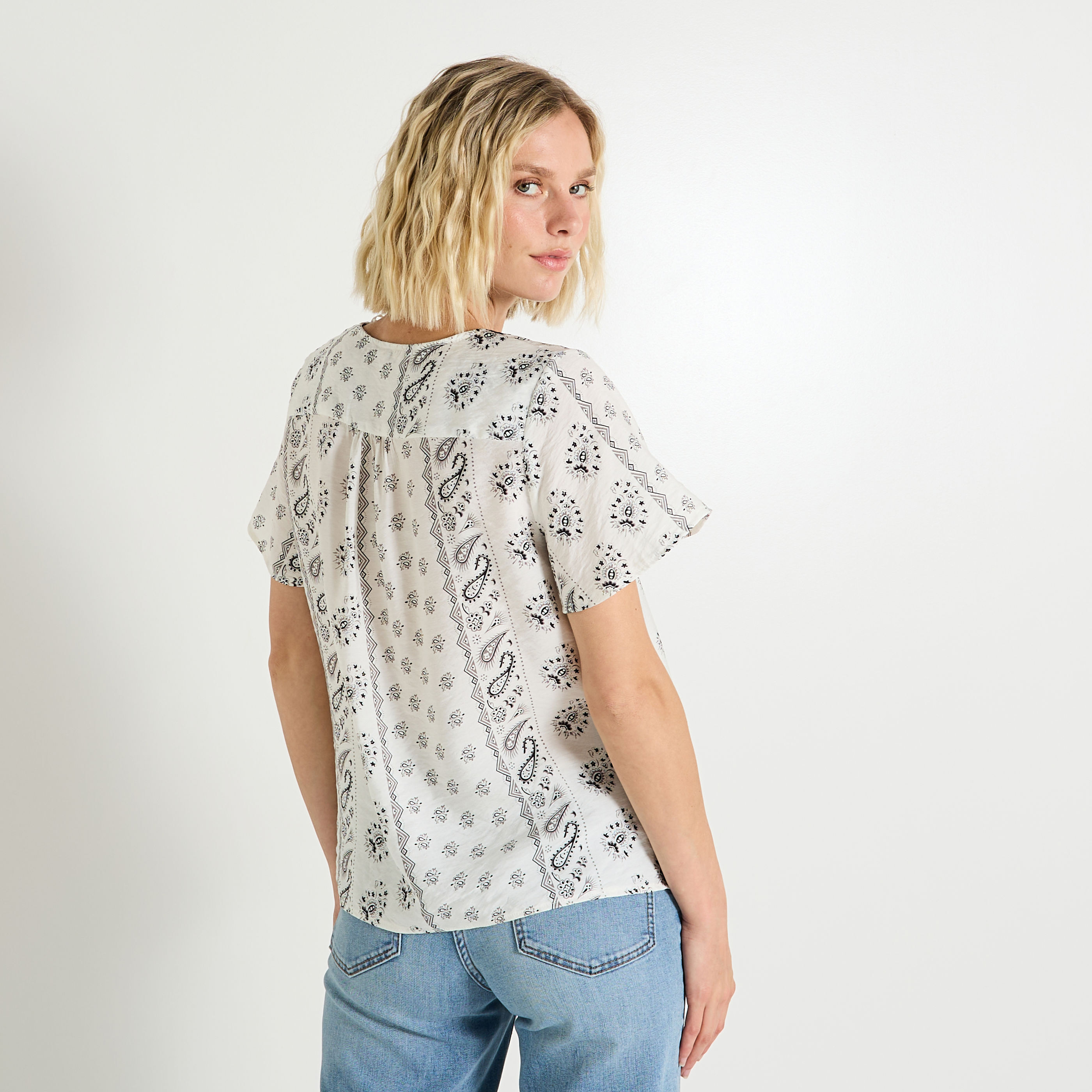 Blouse imprim&eacute;e femme
