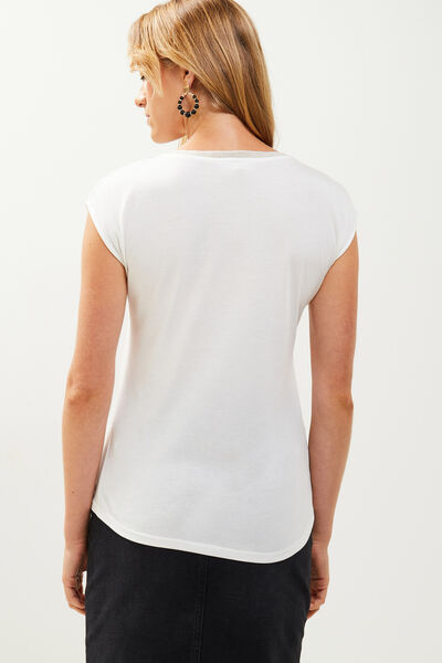 Tshirt col bateau femme