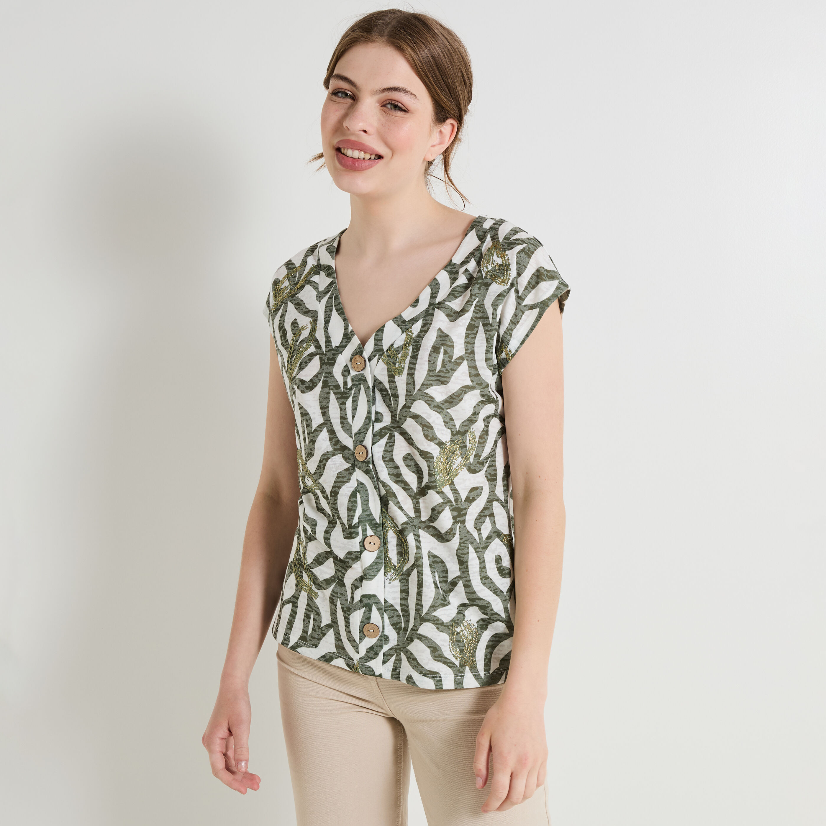 Tshirt imprim&eacute; femme