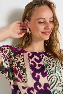 Blouse col rond femme