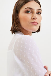 Blouse plumetis femme