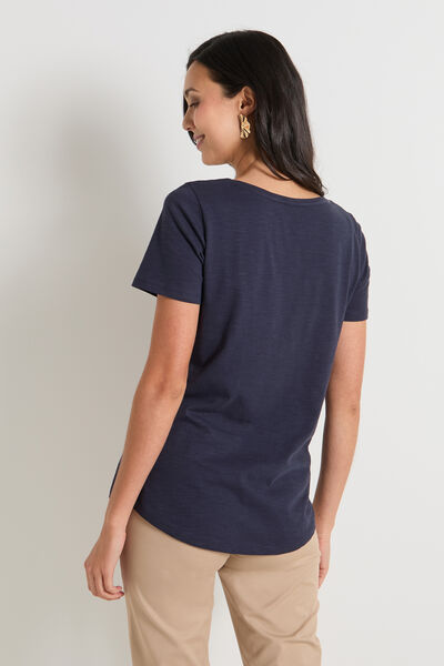 Tshirt basique col V femme